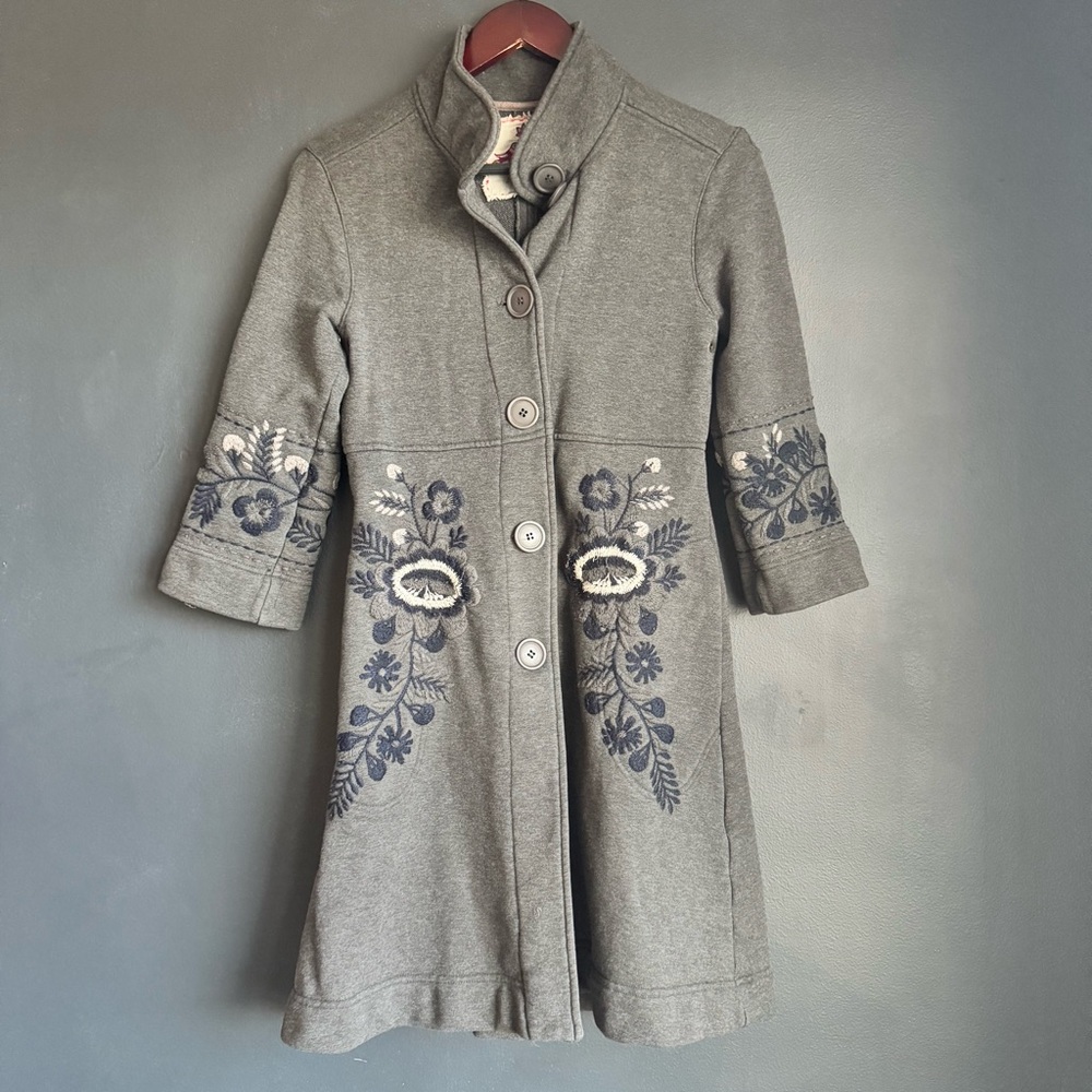 Johnny Was Duster coat with floral embroidery